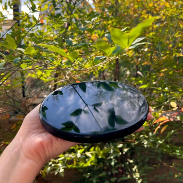 Espelho de Obsidiana Negra - Oval - Imagem 2