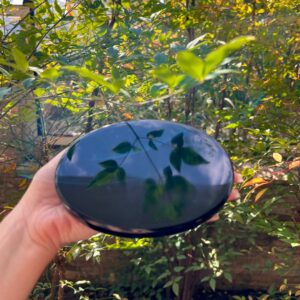 Espelho de Obsidiana Negra - Oval