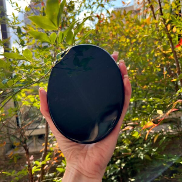 Espelho de Obsidiana Negra - Oval - Imagem 4
