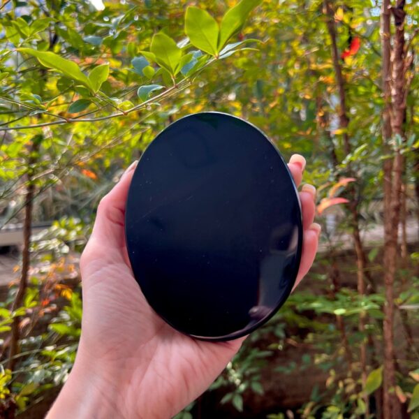 Espelho de Obsidiana Negra - Oval - Imagem 3