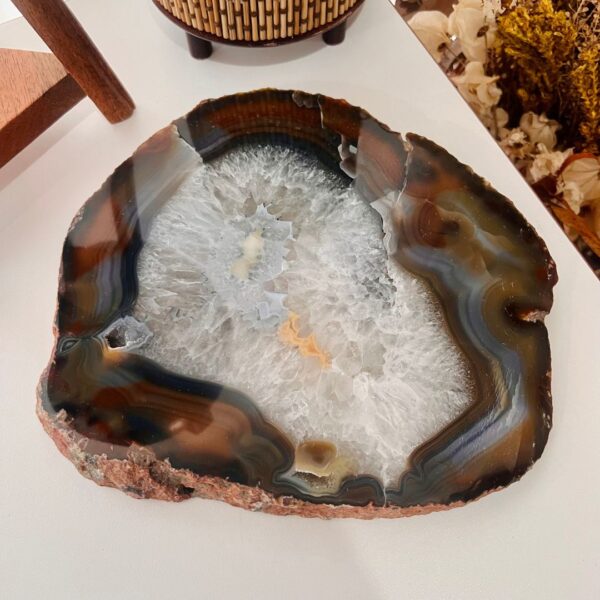 Platter de Ágata - Bandeja Cristal Pedra Natural - 2,189kg - Imagem 2