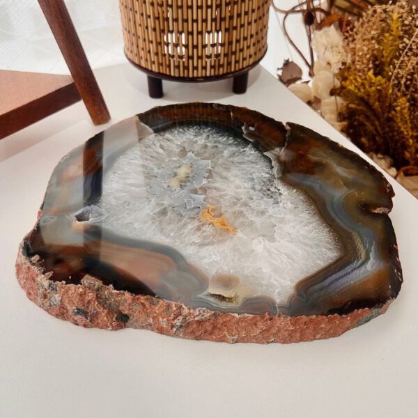 Platter de Ágata - Bandeja Cristal Pedra Natural - 2,189kg - Imagem 3