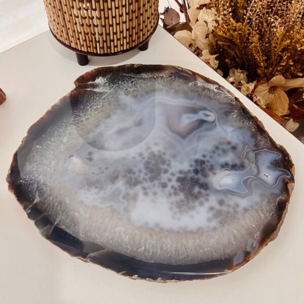 Platter de Ágata - Bandeja Cristal Pedra Natural - 2,580kg - Imagem 3