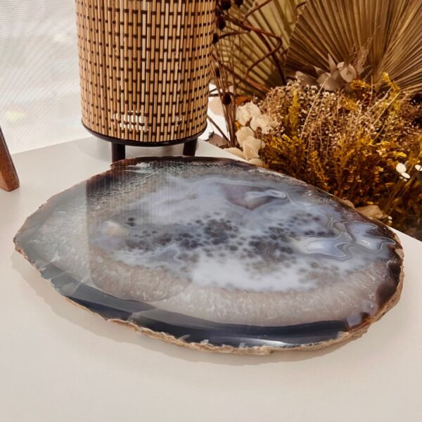 Platter de Ágata - Bandeja Cristal Pedra Natural - 2,580kg - Imagem 2