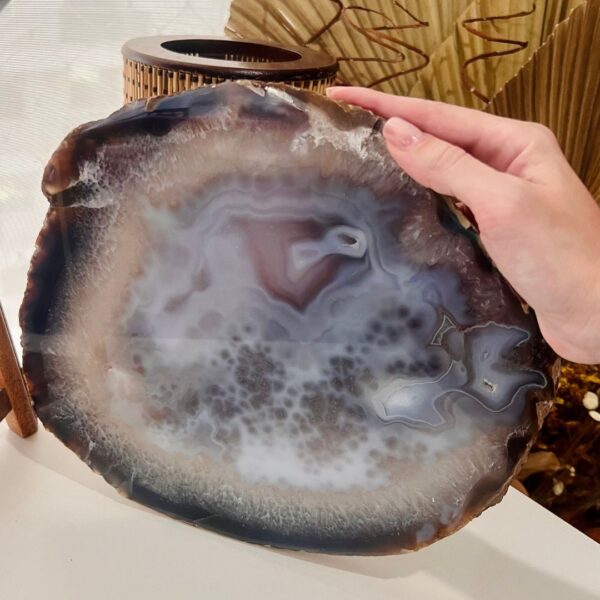 Platter de Ágata - Bandeja Cristal Pedra Natural - 2,580kg