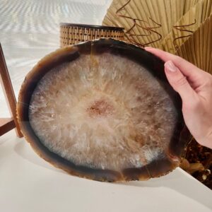 Platter de Ágata - Bandeja Cristal Pedra Natural - 2,740kg