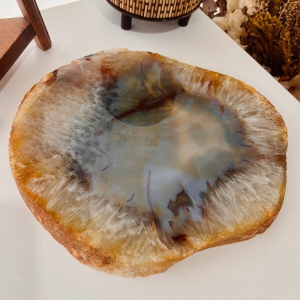 Platter de Ágata - Bandeja Cristal Pedra Natural - 3,085kg - Imagem 3