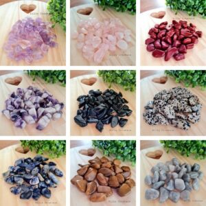 Cristais diversos (Quartzo, Ametista, Citrino, Turmalina etc - 100g
