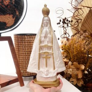 Nossa Senhora Aparecida 32cm - Branca e Dourada