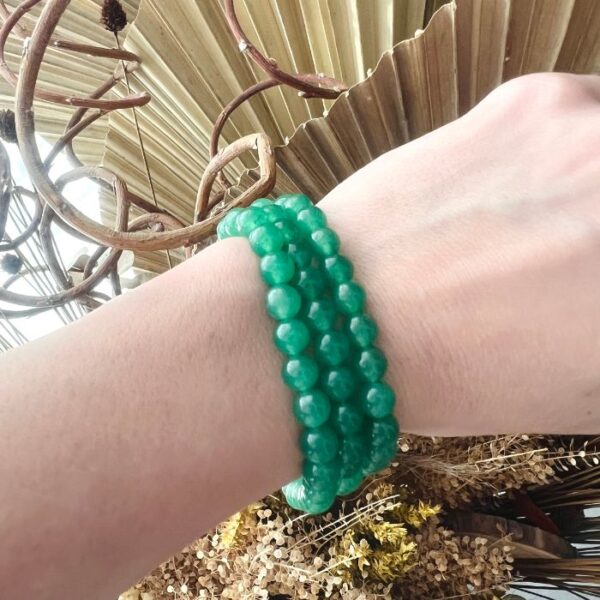 Trio de Pulseiras - Quartzo Verde - Saúde Física - Imagem 2
