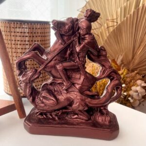 São Jorge Com Dragão 26cm - cobre