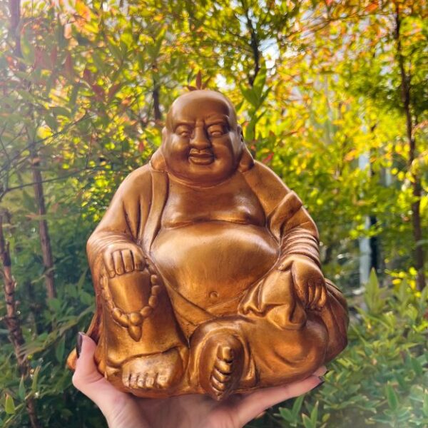 Escultura de Buda Feliz - 22 cm - Imagem 3