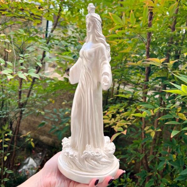 Escultura De Iemanjá - Rainha Do Mar - 31cm - Branca - Imagem 3