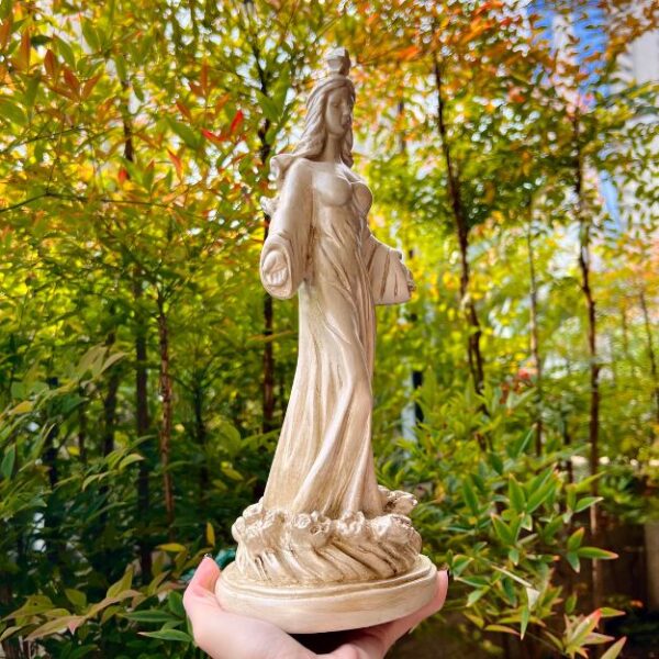 Escultura De Iemanjá - Rainha Do Mar - 31cm - Pérola - Imagem 2