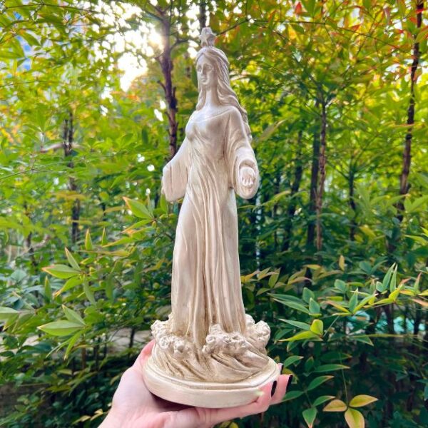Escultura De Iemanjá - Rainha Do Mar - 31cm - Pérola - Imagem 3