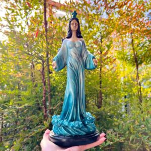 Escultura De Iemanjá - Rainha Do Mar - 31cm - Azul