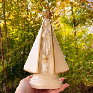 Nossa Senhora Aparecida 22cm - Branca e Dourada