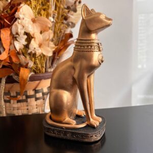 Escultura de Gato Egípcio em Resina