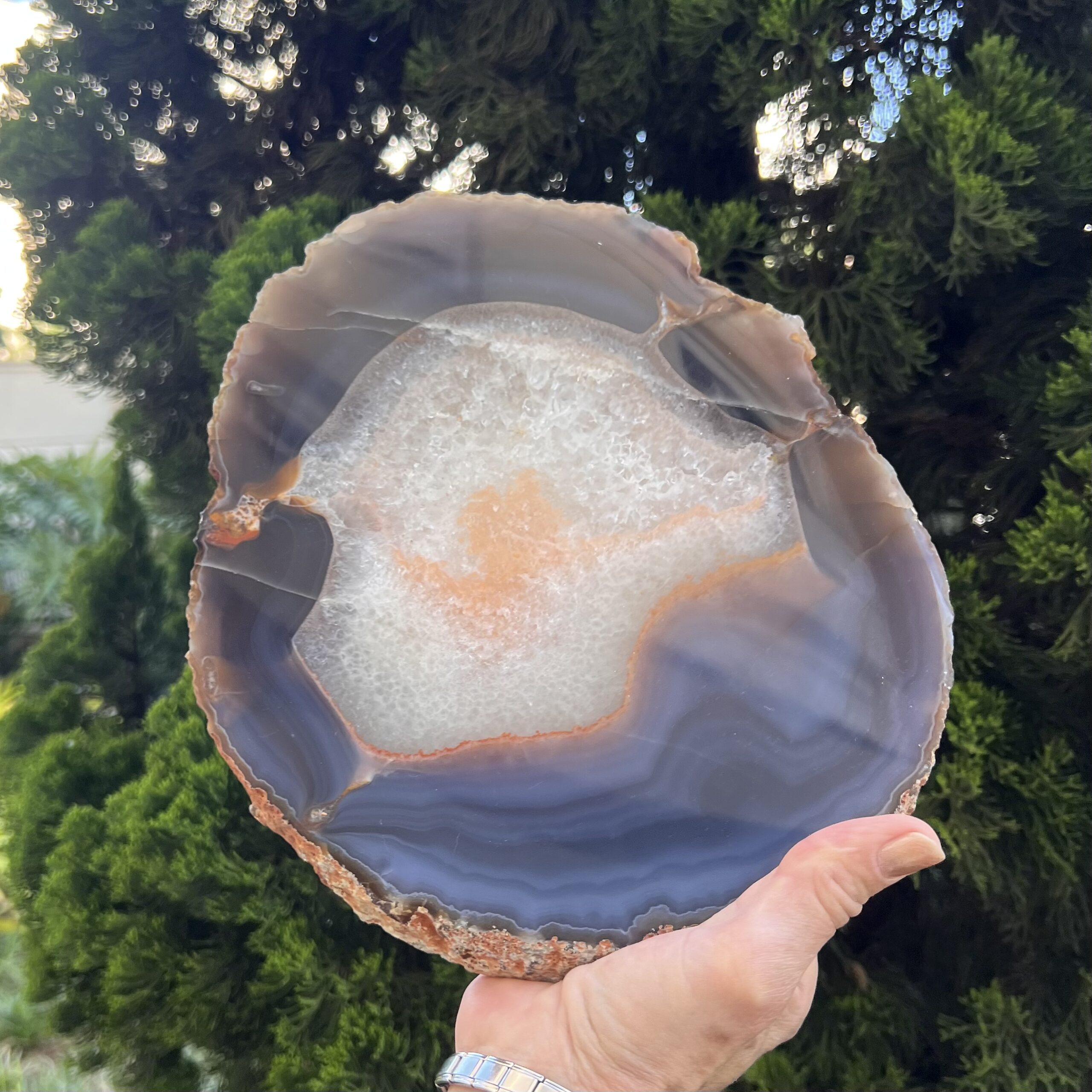 Platter de Ágata - Placa Bandeja - 25x21x2,5cm - 2,3kg