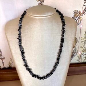 Colar de Cascalho - Preto Flocado